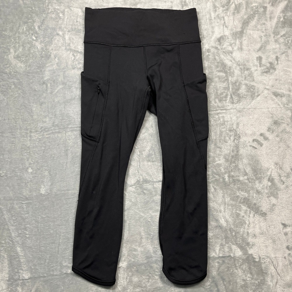 Athleta Contender 7/8 Tight Womens Black High Rise Pocket Leggings Size Small